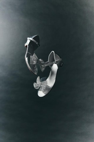 Sandálias de salto- Prateado