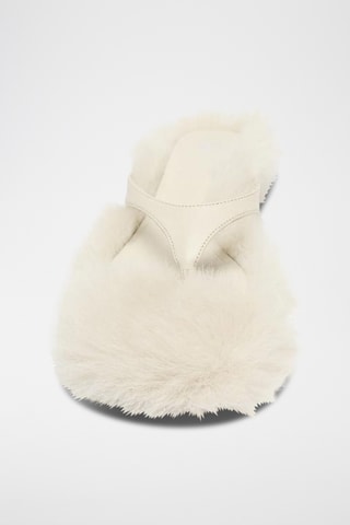 Sandálias de salto em couro- Cru