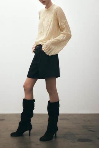 Bottes en nubuck - Marron