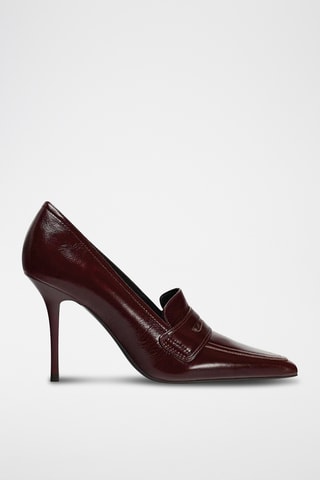 Sapatos de salto em couro - Bordô