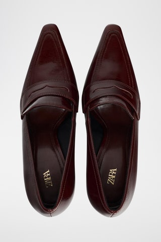 Sapatos de salto em couro - Bordô