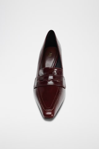 Sapatos de salto em couro - Bordô