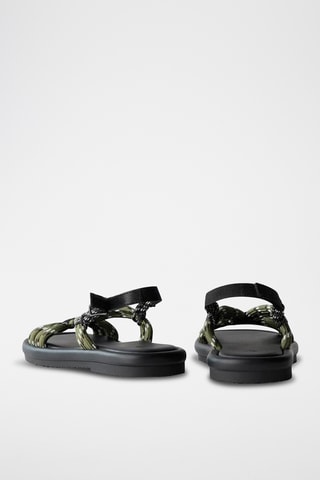 Sandálias- Preto e verde