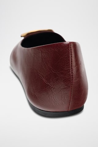 Slippers em couro - Bordô