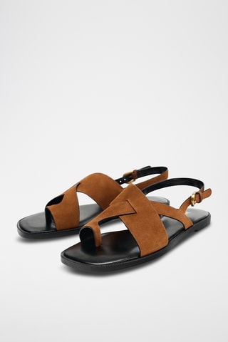 Sandálias em nobuck - Camel