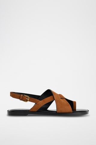 Sandálias em nobuck - Camel