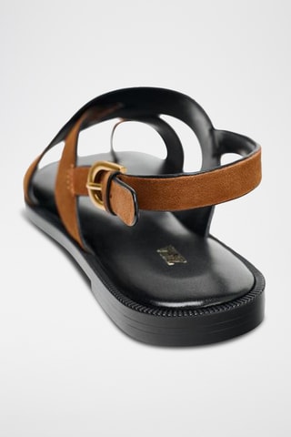 Sandálias em nobuck - Camel