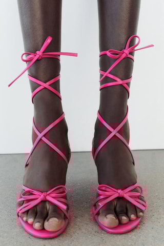 Sandálias de salto- Fúcsia