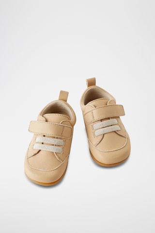 Sapatilhas em couro - Bege