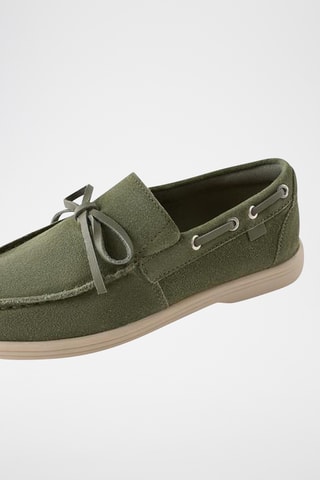 Sapatos de vela em nobuck - Caqui