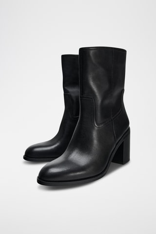 Bottines en cuir - Noir