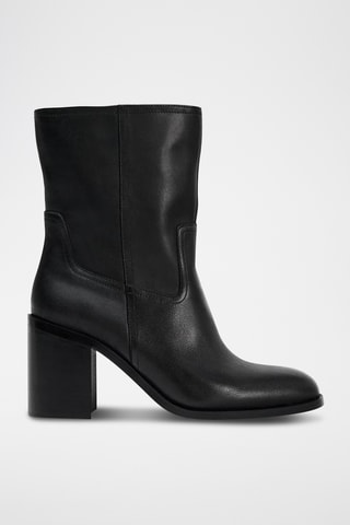 Bottines en cuir - Noir