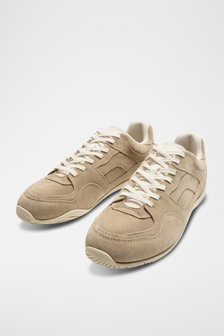 Sapatilhas em nobuck - Bege