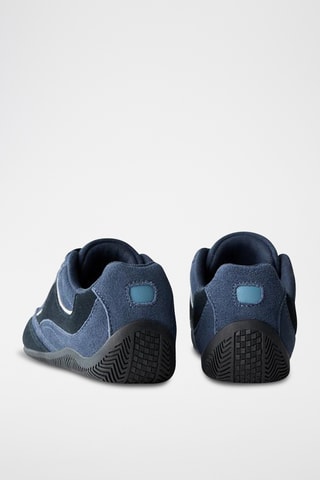 Sapatilhas em nobuck- Azul-marinho