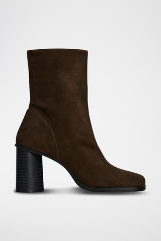 Bottines en nubuck - Marron