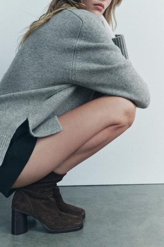 Bottines en nubuck - Marron