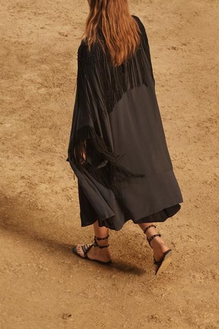 Sandálias em couro - Preto