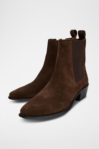 Bottines Chelsea en nubuck - Marron