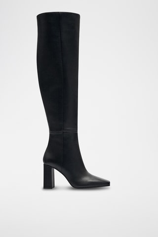 Cuissardes en cuir - Noir