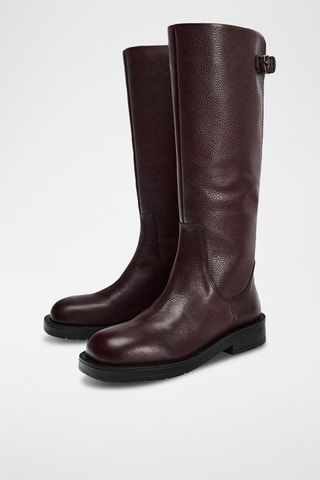 Boots en cuir - Bordeaux