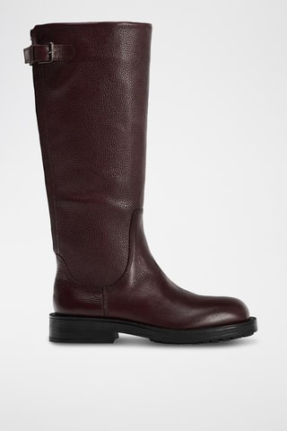 Boots en cuir - Bordeaux