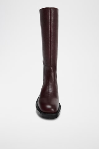 Boots en cuir - Bordeaux