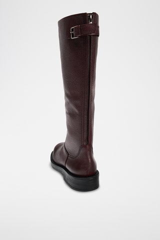 Boots en cuir - Bordeaux