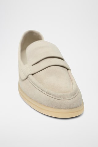 Mocassins em nobuck - Cru