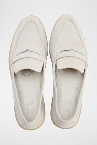 Mocassins em nobuck - Cru