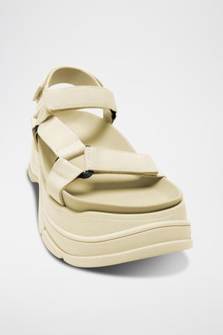 Sandálias com plataforma- Cru