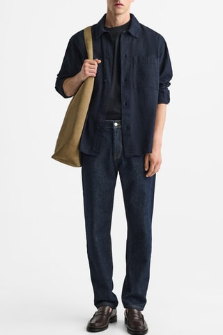 Mocassins em couro - Castanho