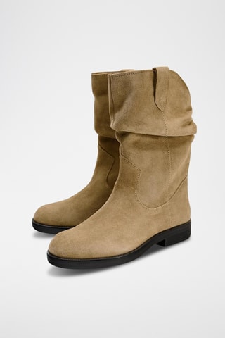 Bottines en nubuck - Marron