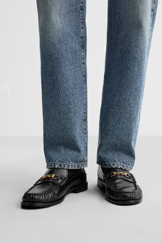 Mocassins em couro - Preto