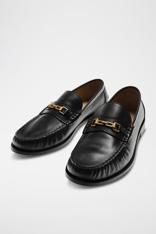 Mocassins em couro - Preto