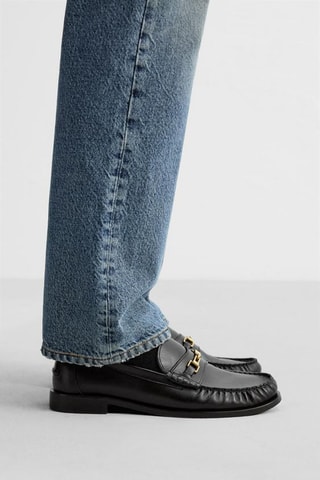 Mocassins em couro - Preto