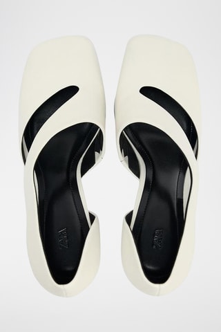 Sapatos de salto em couro - Cru