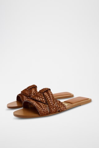 Mules em couro - Camel