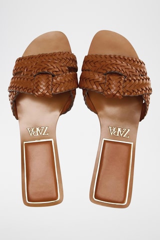 Mules em couro - Camel