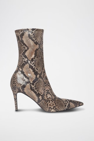 Enkellaarzen - Zwart, beige en bruin