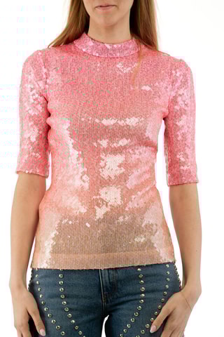 Top - Beige en roze