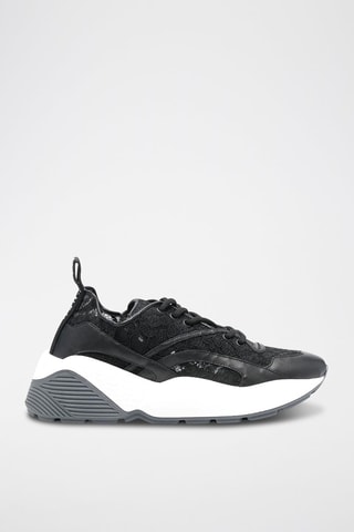 Platform Sneakers - Wit, zwart en grijs