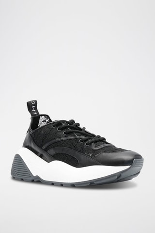 Platform Sneakers - Wit, zwart en grijs