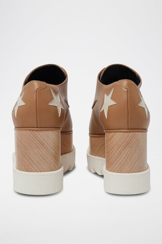 Platform Derby’s met Hak - Wit en bruin