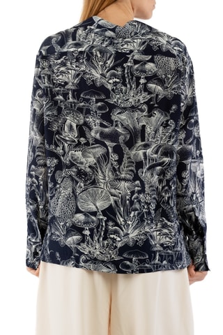 Zijden Blouse - Wit en blauw