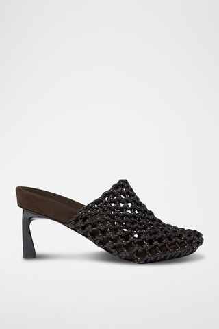 Muiltjes met Hak - Zwart en bruin