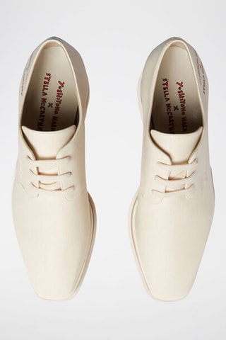 Platform Derby’s met Hak - Beige