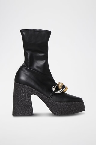 Enkellaarzen - Zwart en goudkleurig