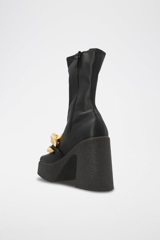 Enkellaarzen - Zwart en goudkleurig