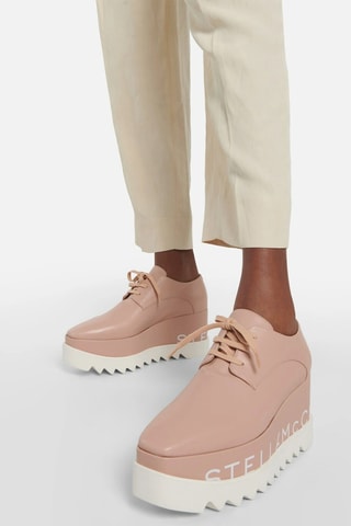 Platform Derby’s met Hak - Wit en roze