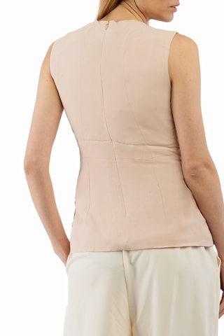 Mouwloze top - Zwart, oranje en roze